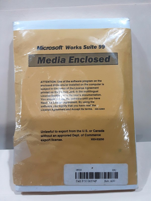Microsoft Works Suite 99 Media Enclosed . Product Identification Card  gallery