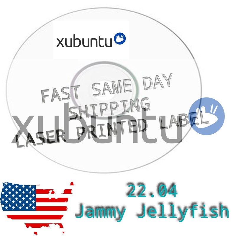 Xubuntu 22.04.2 Installer/Live DVD – Same Day Shipping, Laser Printed Label, USA