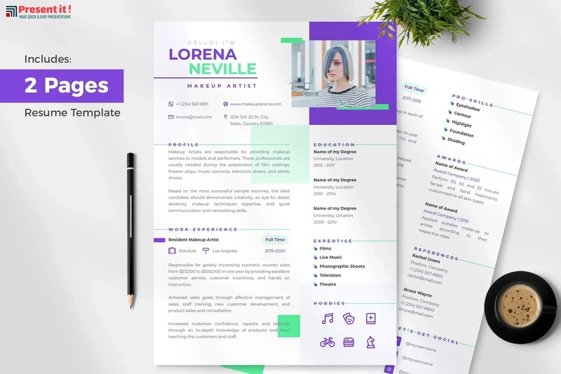 Eva Resume + Cover Letter Template gallery