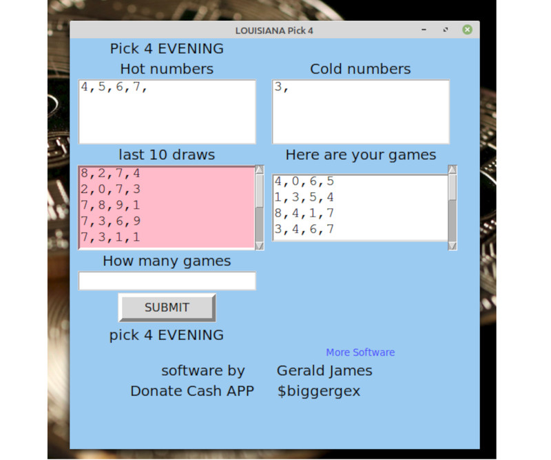 LOUISIANA Pick 3 & 4 Lottery Numbers software DVD for Windows 7 & 8 & 10 gallery