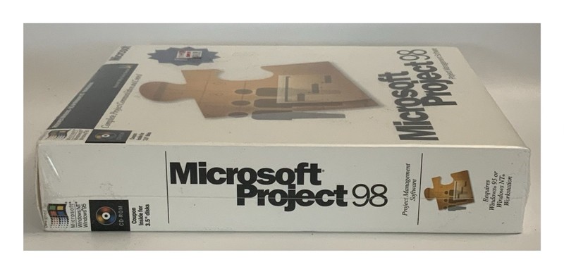 Microsoft Project 98 Full Version For PC Project Mgmt Software - NEW SEALED BOX gallery