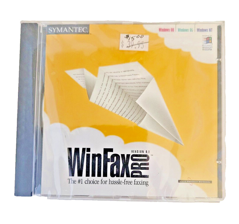 Symantec Winfax Pro Version 9.0 for Windows 98, 95 and NT Sealed 12-83-00035