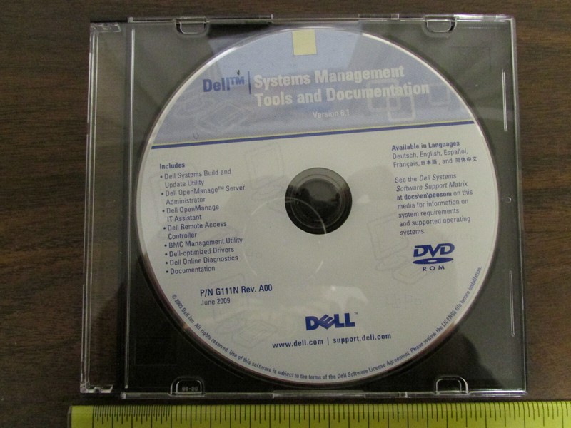 Dell P/N G111N A00 Systems Management Tools and Documentation Version 6.1 DVD