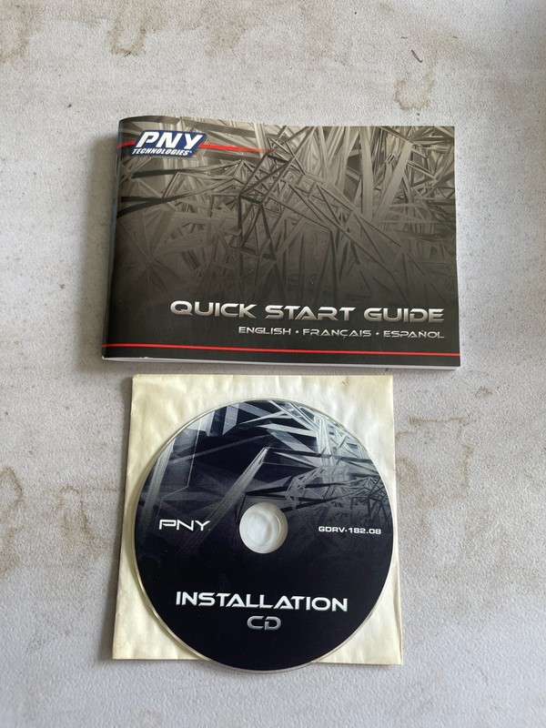 PNY Installation Manual And CD – GDVR-182.08 – Original Driver Software Disc