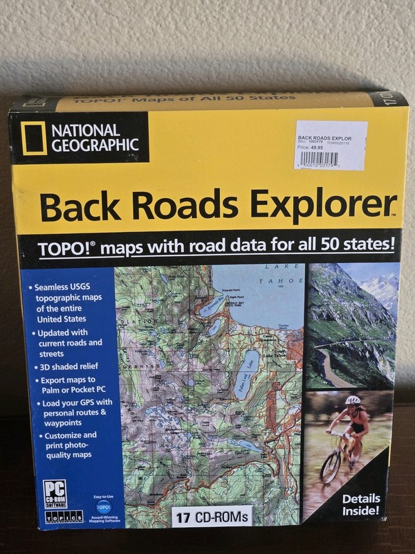 National Geographic Back Roads Explorer 17 CD-ROM PC Topographic Maps 50 States