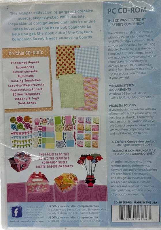 Crafter's Companion Sweet Treats PDF Papercrafting - CD-ROM - Brand New - gallery