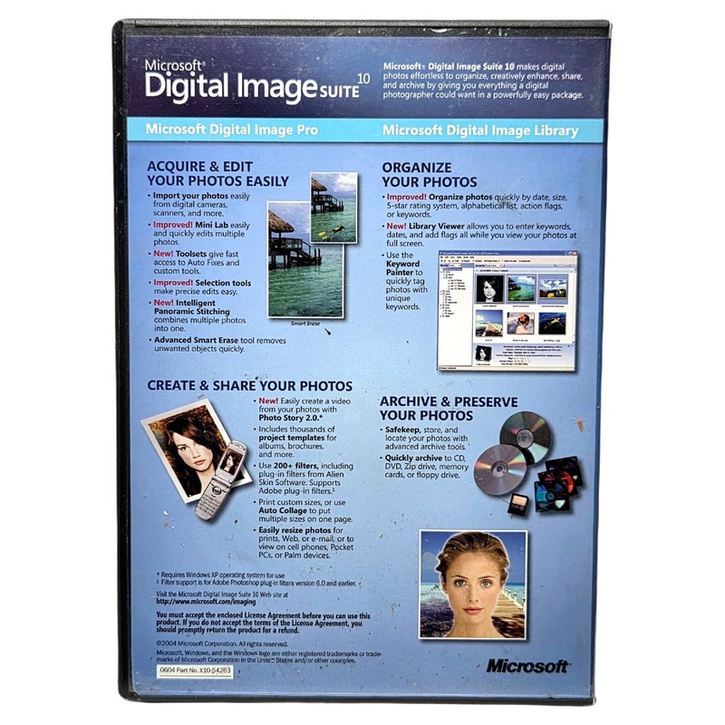 Microsoft Digital Image Suite 10 PC Software Windows XP 2000 Photo Editor EUC gallery