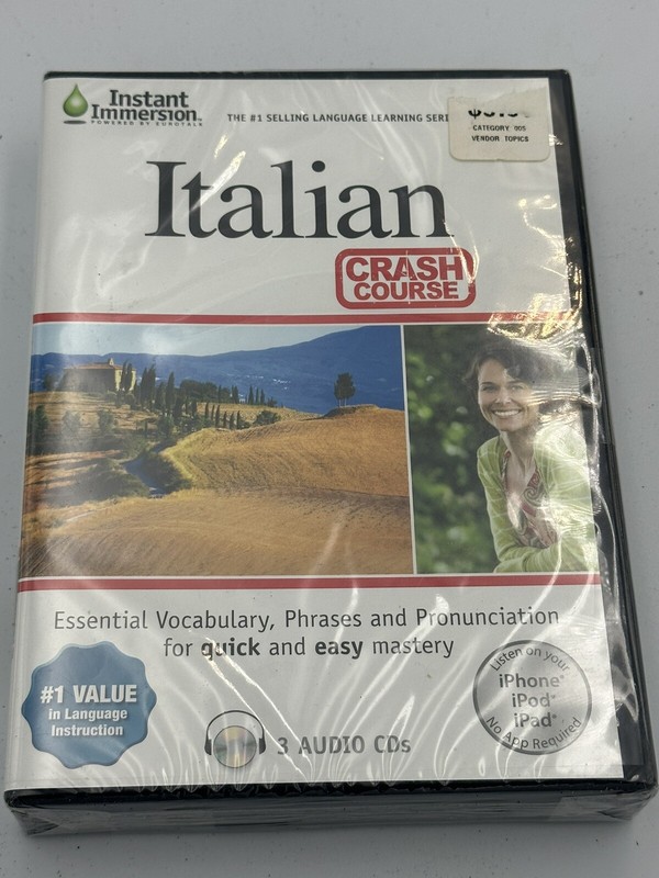 Instant Immersion ITALIAN “Crash Course” Language Audio Cds Powered By EuroTalk
