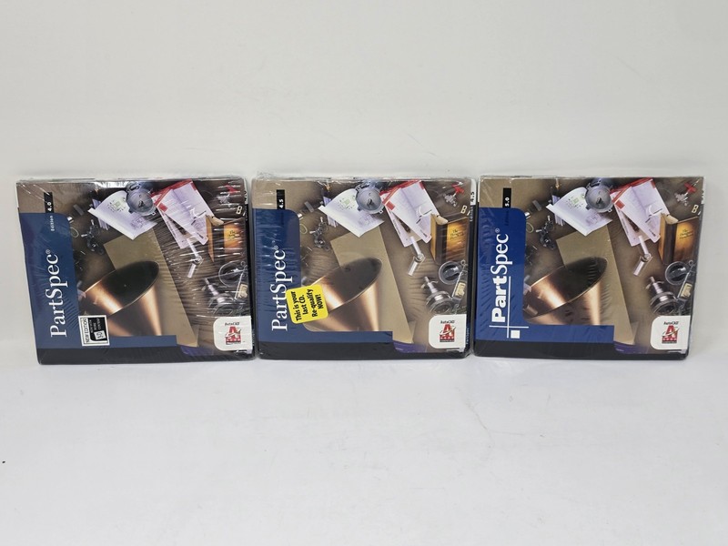 PartSpec Edition 4.0, 4.5, & 5.0 CD-ROM CAD Software Bundle - New & Sealed