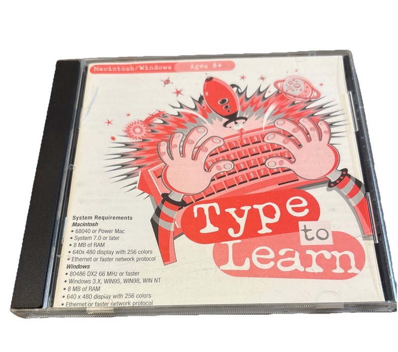 Type to Learn PC CD Rom | Sunburst Communications Typing Tutor Software Ages 8+