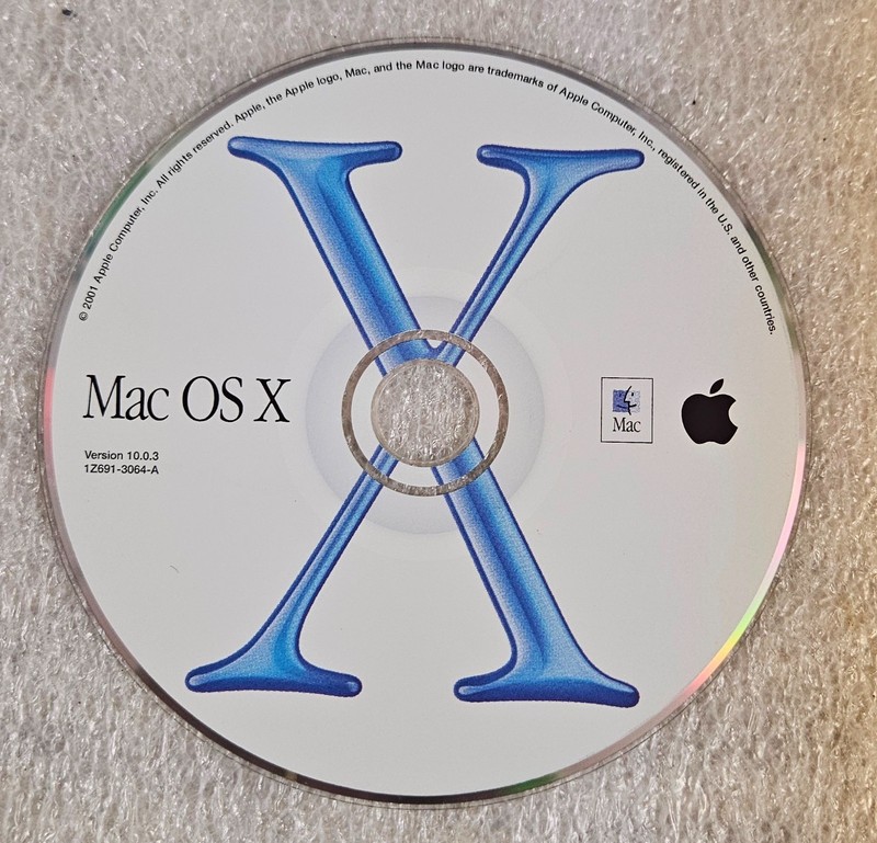 ⭐️⭐️⭐️⭐️⭐️ Vintage 2001 Apple Mac OS X Version 10.0.3 1Z691-3064-A