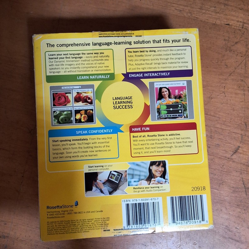 Rosetta Stone Espanol Spanish Latin America Level 1 Version 3 Headphones CDS VG gallery