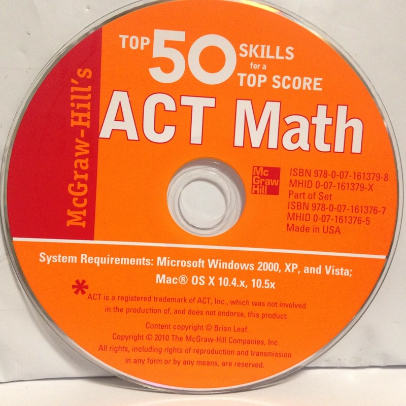 McGraw-Hill’s Top 50 Skills for a Top Score: ACT Math, PC on CD, Windows/MAC