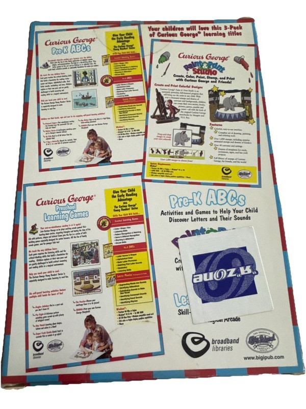 Curious George 3-Pack Collection (Pre-K ABC's,Paint&Print Studio, Preschool lear gallery