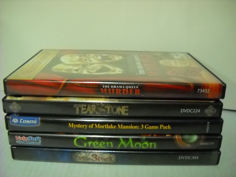 x5 PC CD-ROM Computer Games Eville Green Moon Tearstone Drama Queen Murder