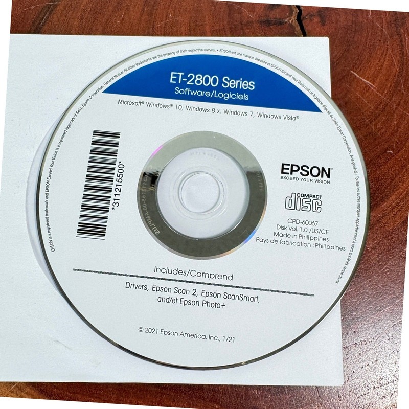 Epson ET-2800 Series Software Drivers CD-ROM CPD-60067 Windows 10 8 7 Vista gallery