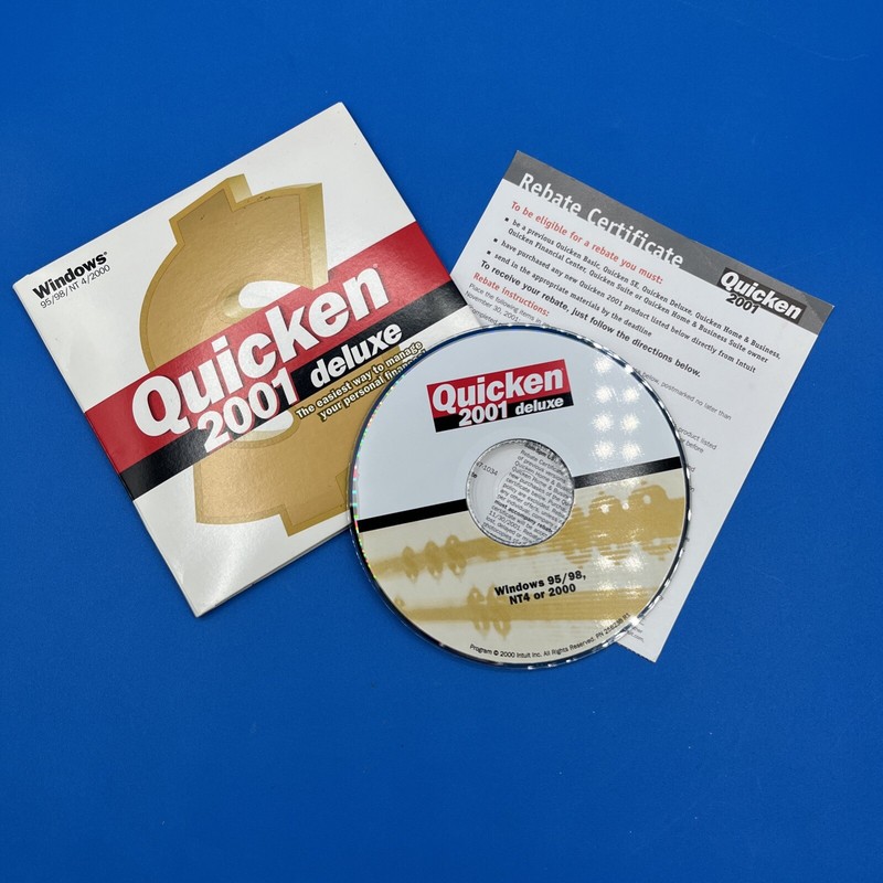 Intuit Quicken Deluxe 2001 for Windows ’95/’98/NT4/’00