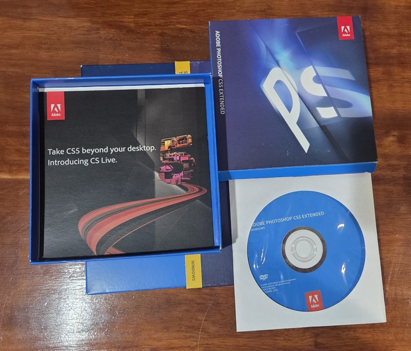 Adobe Photoshop CS5 Extended 64 & 32 bit for Windows – w/Serial Number (used)