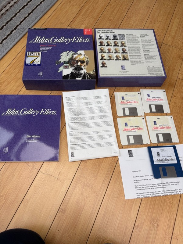 ALDUS GALLERY EFFECTS BY SILICON BE SOFTWARE VOL 1 CLASSIC ART SYSTEM 7.0 IN BOX
