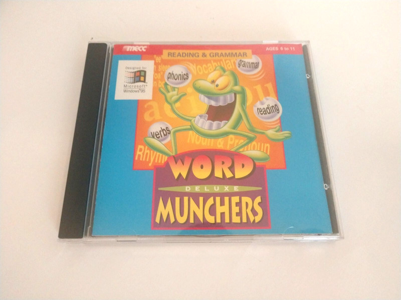 PC Word Munchers Deluxe Windows MAC MS-DOS CD-ROM Learning Tutoring Game by MECC