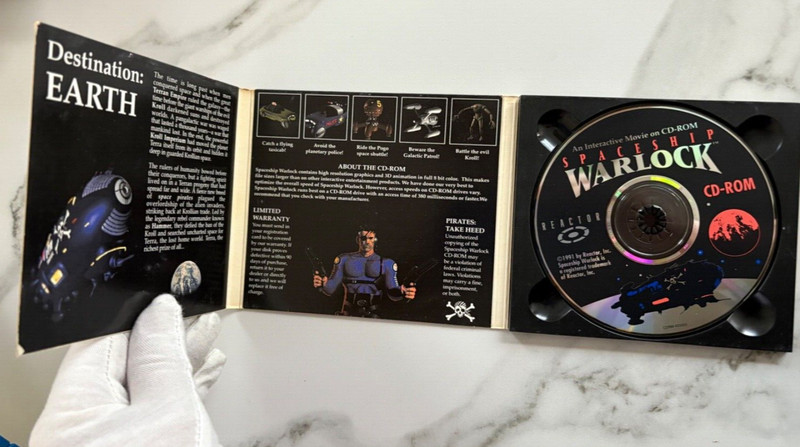 SPACESHIP WARLOCK INTERACTIVE MOVIE CD-ROM MAC 1991 RARE COLLECTIBLE gallery