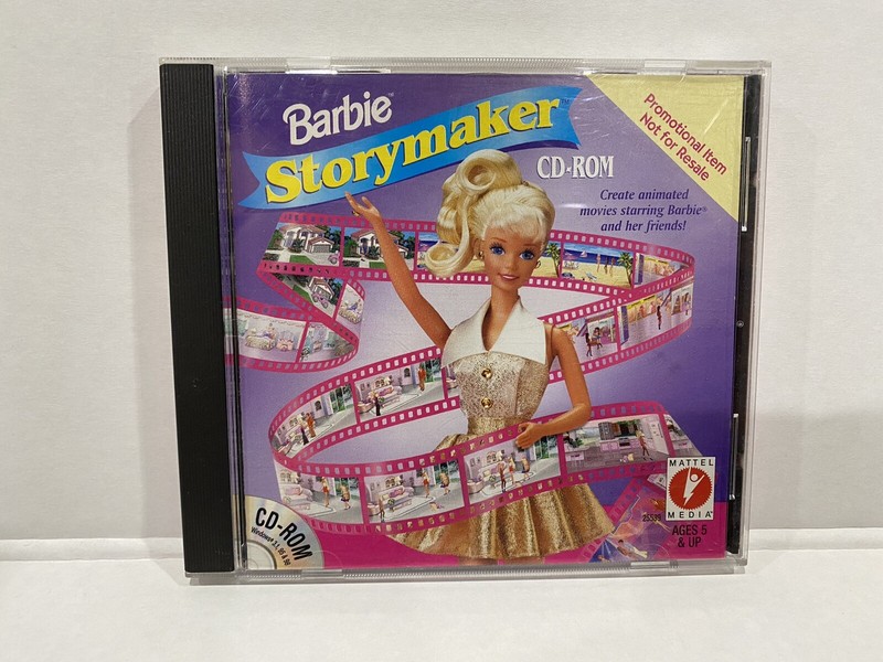 Barbie “Storymaker” CD-ROM for Windows Promo Item, 1999 Mattel Media #25539