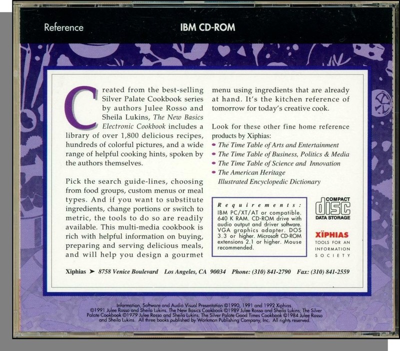 The New Basics Electronic Cookbook (1992) - New CD-ROM! Silver Palate Series gallery