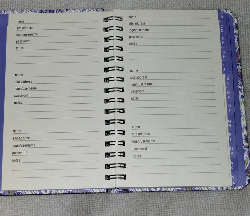 Internet Address and Password Book (purple paisley design) gallery