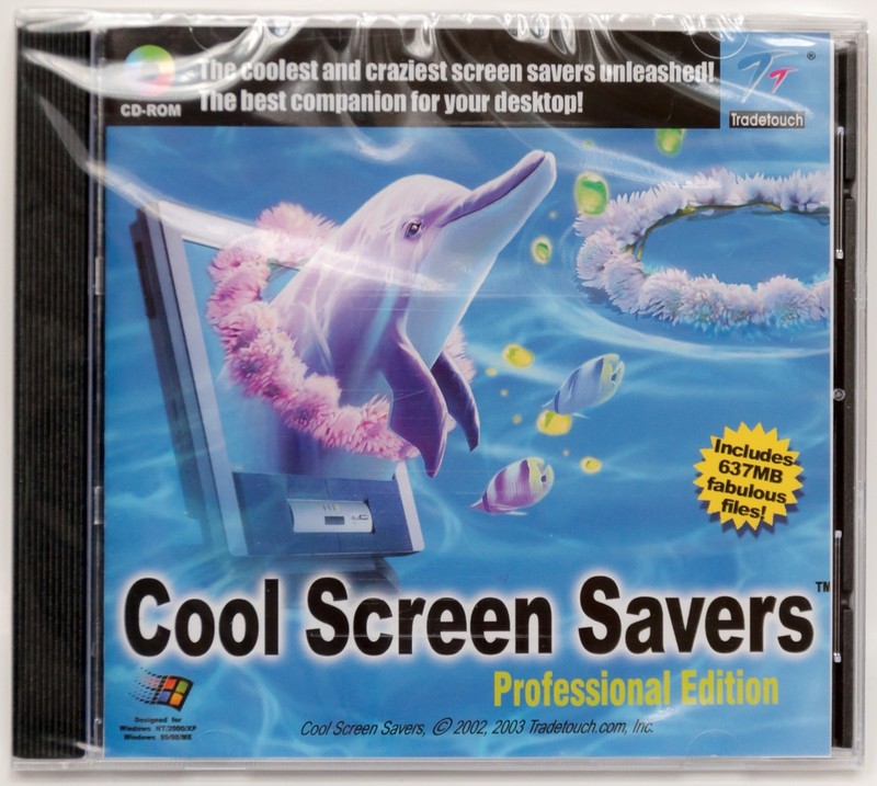 Cool Screen Savers Professional Edition Tradetouch software brand new in case