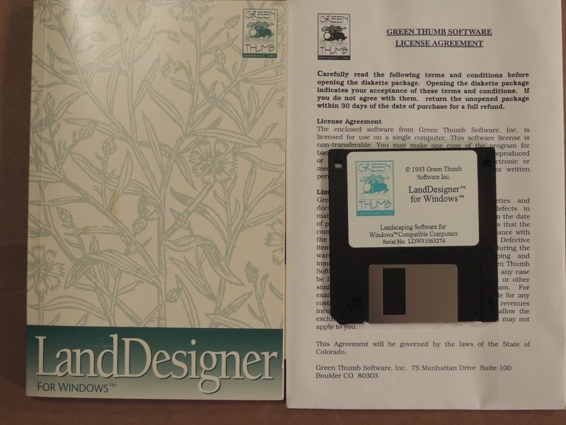 LandDesigner for Windows 3.1 by Green Thumb Software 3.5" Diskette Media gallery