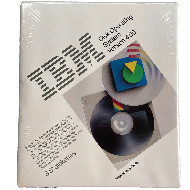 IBM Disk Operating System DOS Version 4.00 3.5″ Diskettes NEW SEALED PS/2 PC