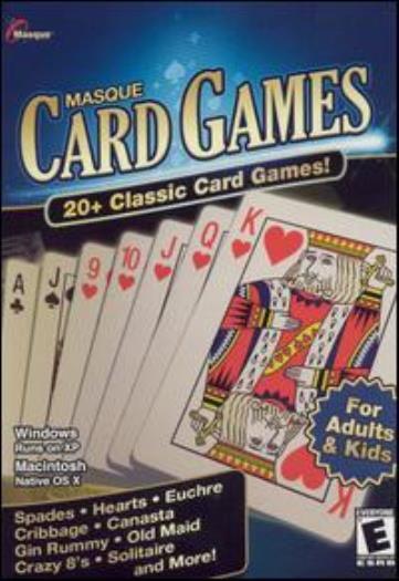 Masque Card Games PC MAC CD Euchre Cribbage Old Maid Whist Canasta Crazy 8’s +