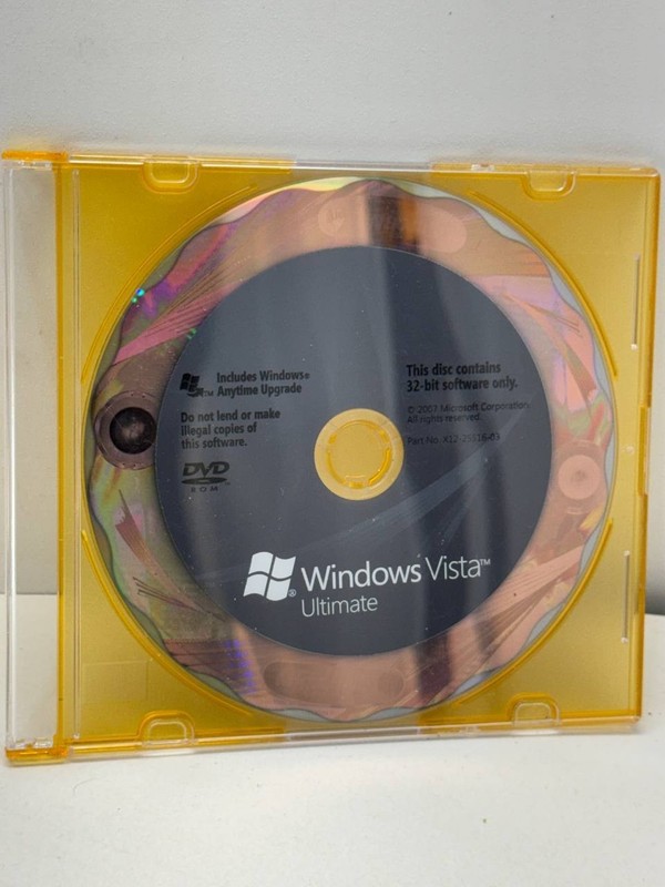 Microsoft Windows Vista Ultimate 32-Bit DVD ROM Holographic Disc Only