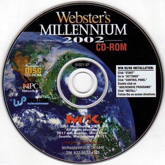 Webster’s Millennium 2002 Encyclopedia PC-CD Win95/98/ME/XP – NEW CD in SLEEVE