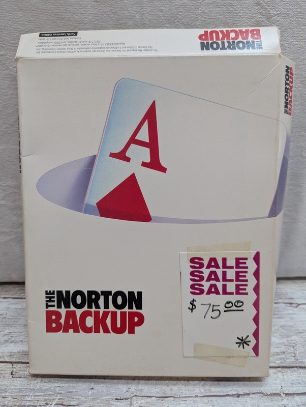 The Norton Backup 5.25″ Floppy Discs IBM 1989 PC Computer Program Software