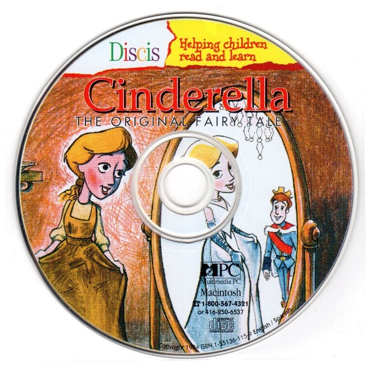Discis: Cinderella (Age 7-10) (CD, 1994) for Win/Mac – NEW CD in SLEEVE