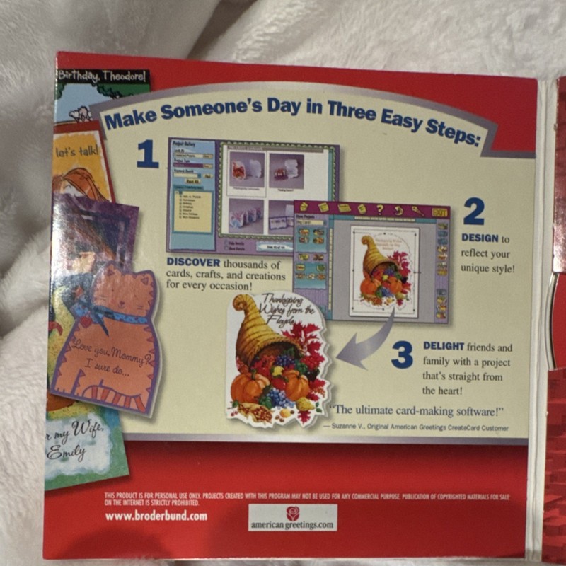 Broderbund CreataCard Select 6 DTP Software CD for Windows 95/98/Me/2000/XP gallery