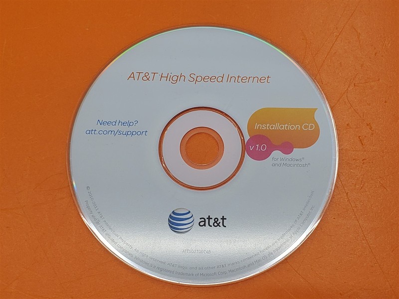 ⭐️⭐️⭐️⭐️⭐️ AT&T High Speed Internet Version 1.0 Installation CD Disc Only