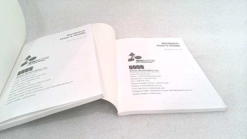 WILSON WINDOWWARE WINBATCH 99A WB+ COMPILER- USER'S GUIDES, REF. MAN., SOFTWARE gallery