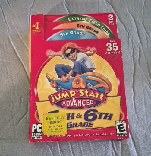 Jump Start Advanced 5th & 6th Grade 2007 Windows and Mac 3 CD Set Ages 9-12