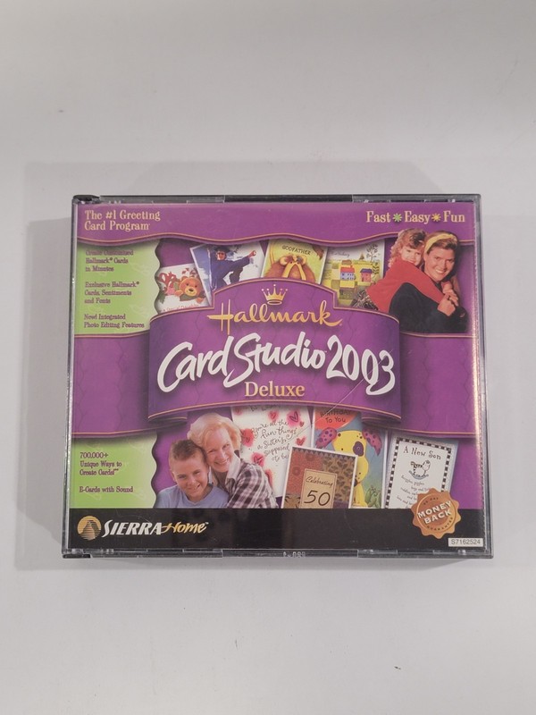 Hallmark Card Studio Deluxe 2003 PC 3 CD Set Sierra Home Computer Software
