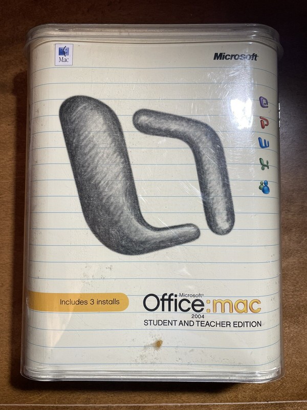 Microsoft Office Mac 2004 Student and Teacher Edition Software 3 keys