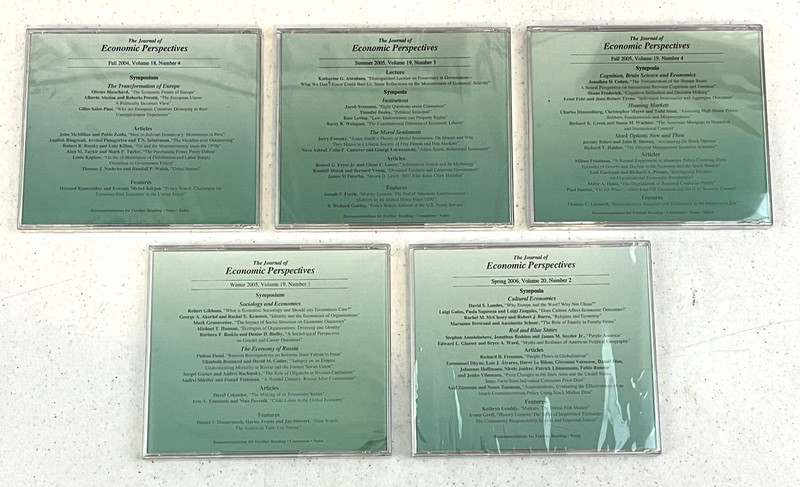 Lot Of 5~The Journal Of Economic Perspectives~CD's~Symposia Articles~2004-5-6 gallery