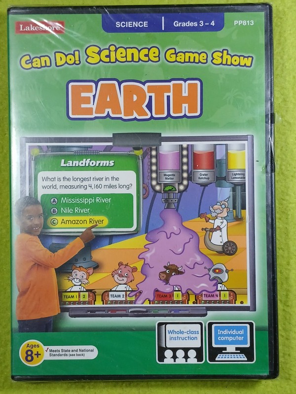 Can Do! Science Game Show: EARTH (WIN/MAC, CD-ROM, Lakeshore) WinXP NEW SEALED