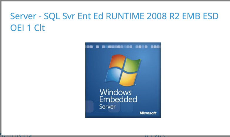 SQL Server Standard Edition Runtime 2008 EMD ESD OEI – 1Client