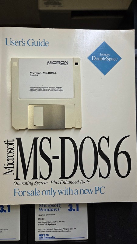 windows 3.1 floppy. DOS 6 boot disk and manuals gallery
