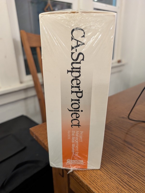 BRAND NEW CA-SuperProject For MS-DOS Still In Shrink Wrap. Absolutely RARE. gallery