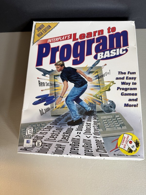Vintage Interplay’s “Learn to Program BASIC” Junior High Edition (CD Rom 1998)