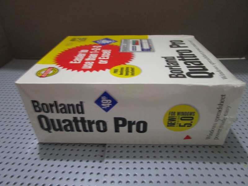 BORLAND QUATTRO PRO VER 5.0 FOR WINDOWS--3.5" DISKS--BRAND NEW SEALED gallery