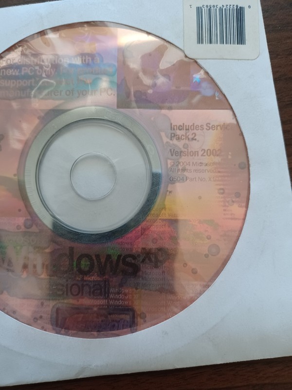 Microsoft Windows XP Professional SP2 Disc & License